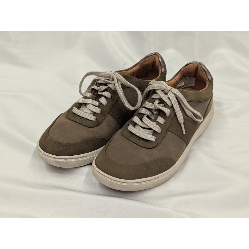 Clarks Nalle Fern Sneakers Women's 6.5M Brown Tan Combi Nubuck Shoes